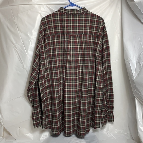 MEN'S Woolrich Milepost Red Black Plaid Button Down Long Sleeve Shirt Size XXL - Picture 3 of 6